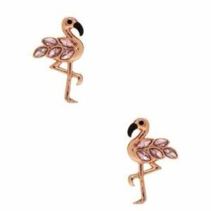 Kate Spade Flamingo Stud Earrings in Rose Gold and Pink